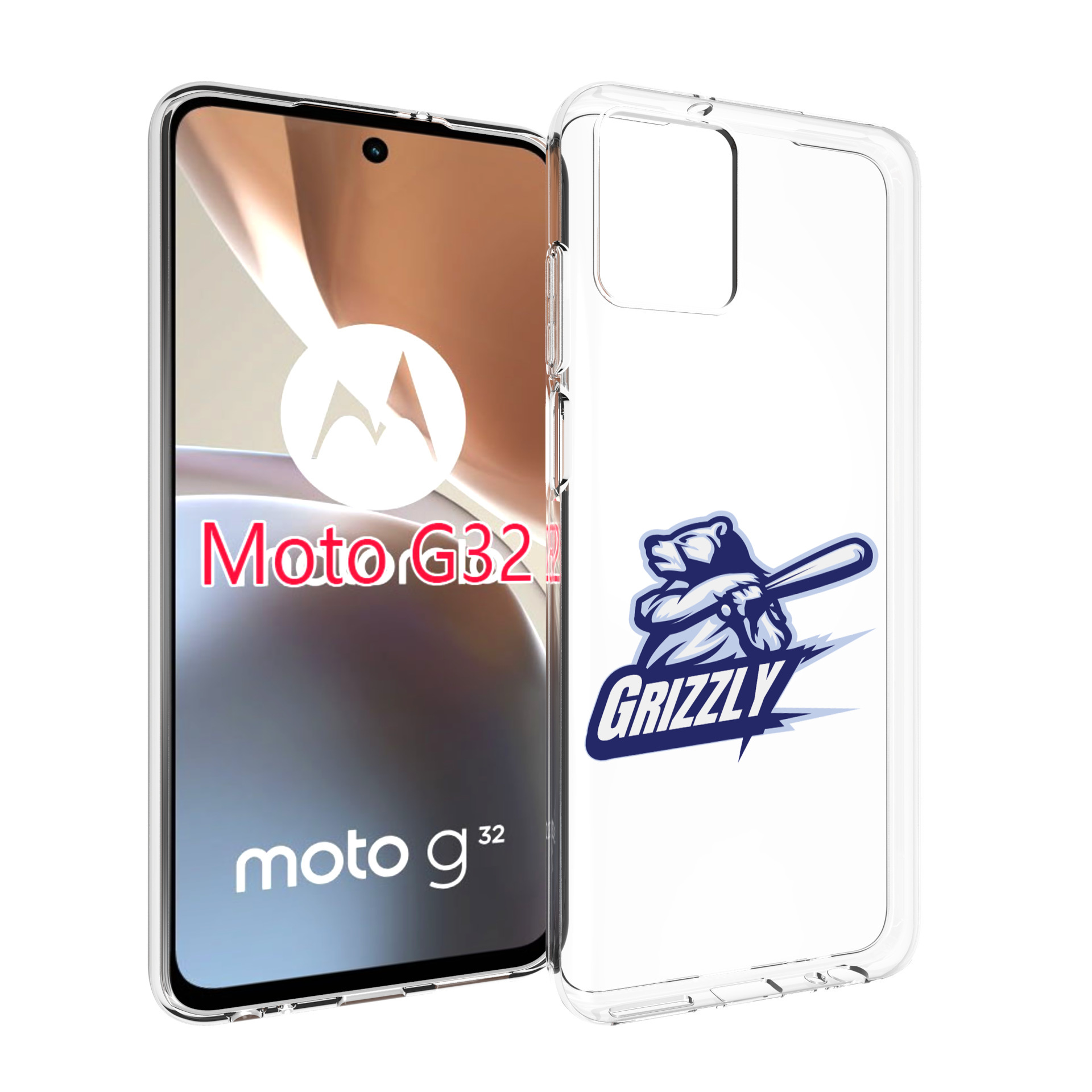 

Чехол MyPads Гризли для Motorola Moto G32, Прозрачный, Tocco