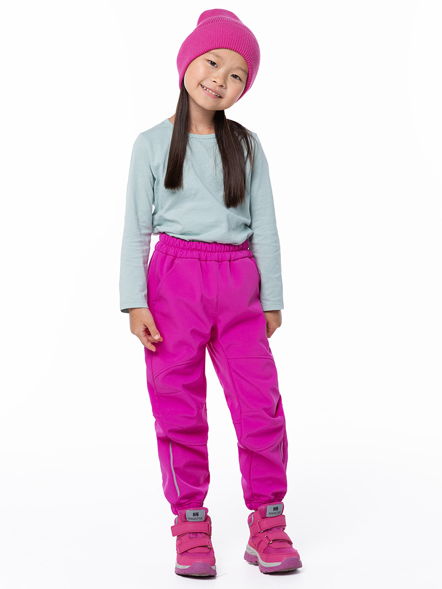 

Брюки детские NIKASTYLE 2л9524, ягода, 134, Розовый, 2л9524