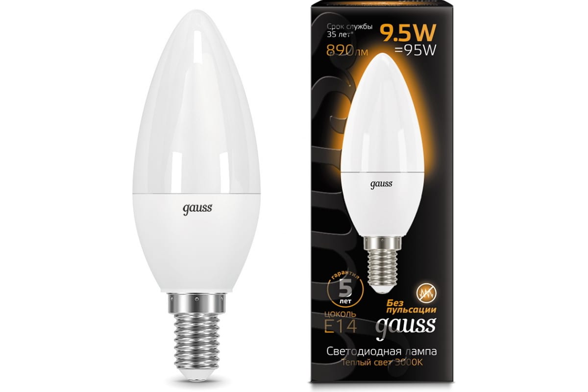

Упаковка ламп LED GAUSS E14, свеча, 9.5Вт, A60, 10 шт. 103101110, Упаковка ламп LED GAUSS E14, свеча, 9.5Вт, A60, 10 шт. [103101110]