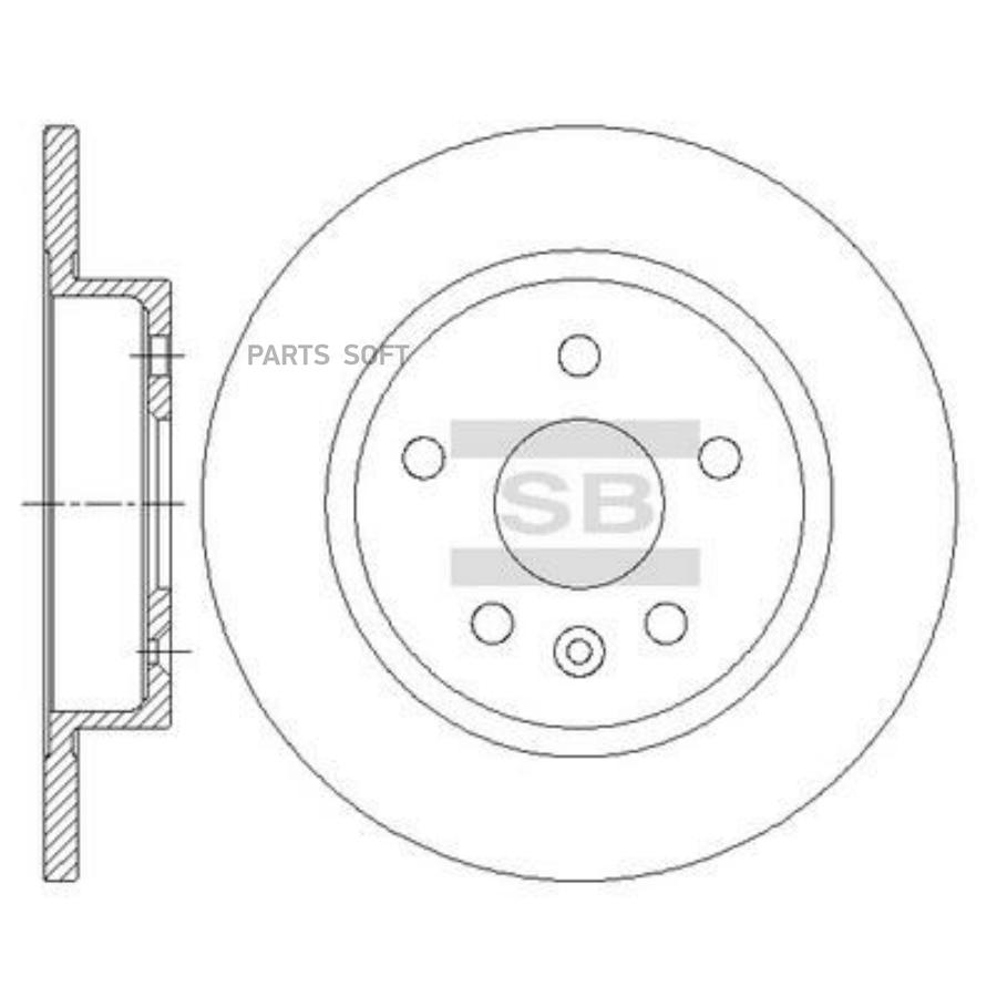 

Диск Тормозной Задний (267,9х12) 5 Отв Sangsin brake арт. SD3044