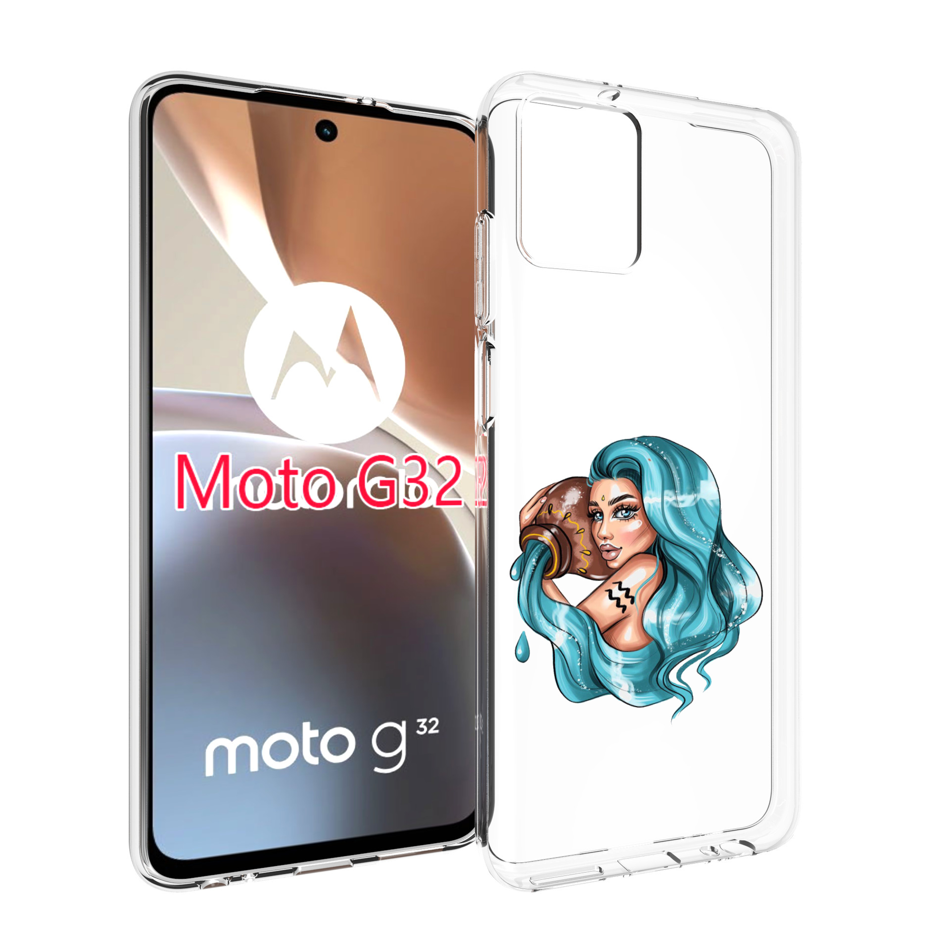 

Чехол MyPads Девушка-Водолей для Motorola Moto G32, Прозрачный, Tocco