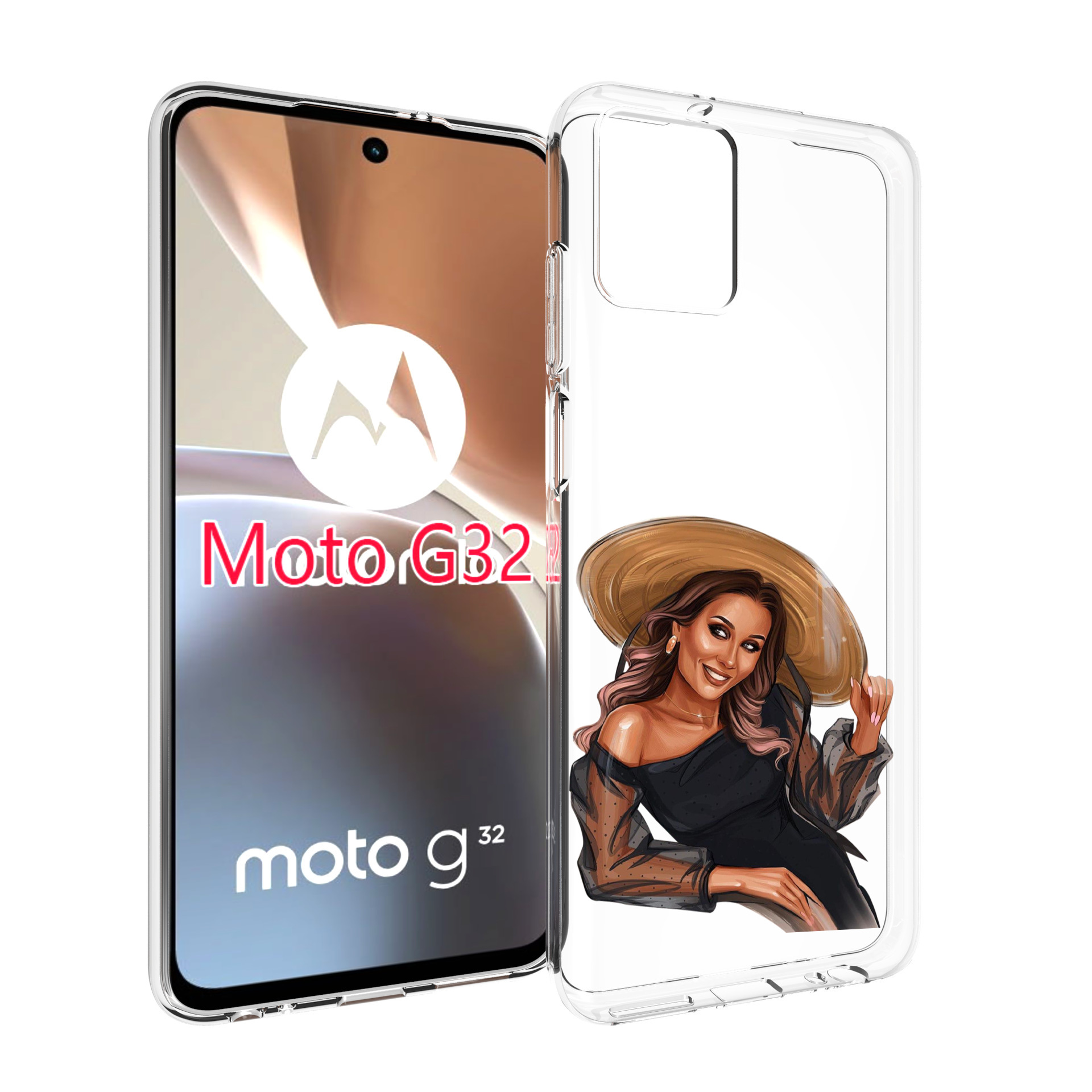 Чехол MyPads Девушка-в-боди женский для Motorola Moto G32