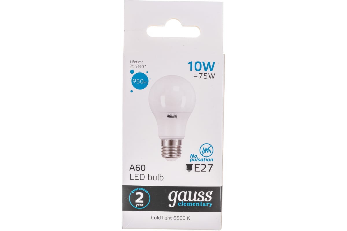 

Упаковка ламп LED GAUSS E27, груша, 10Вт, 10 шт. 23230, Упаковка ламп LED GAUSS E27, груша, 10Вт, 10 шт. [23230]