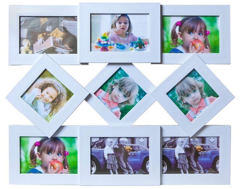 

Настенный коллаж-фоторамка Чара белый.