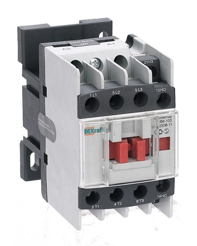 

Контактор КМ-103 18А кат. 24В AC 1НО+1НЗ AC-3 DEKraft 22110DEK