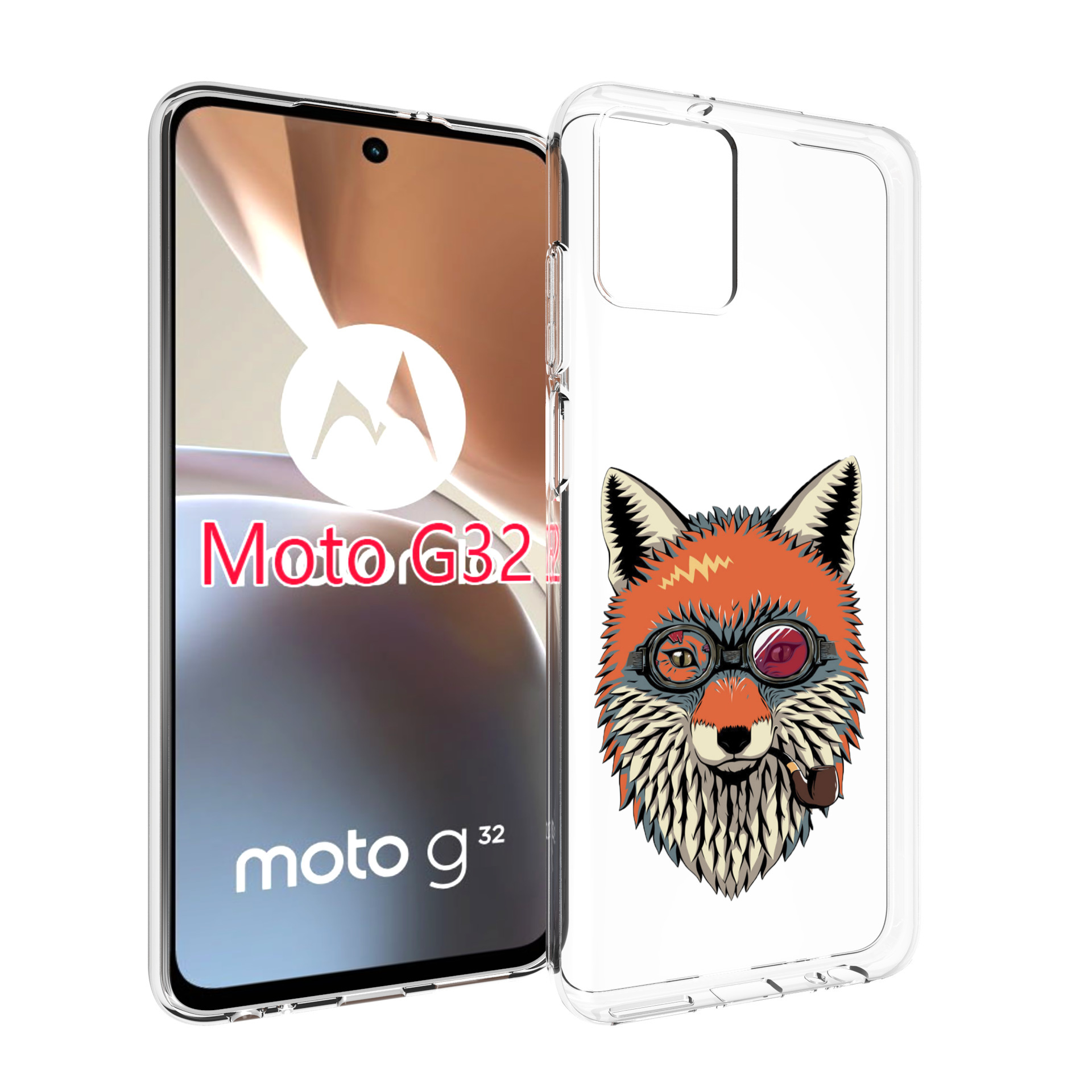 

Чехол MyPads Деловой лис для Motorola Moto G32, Прозрачный, Tocco