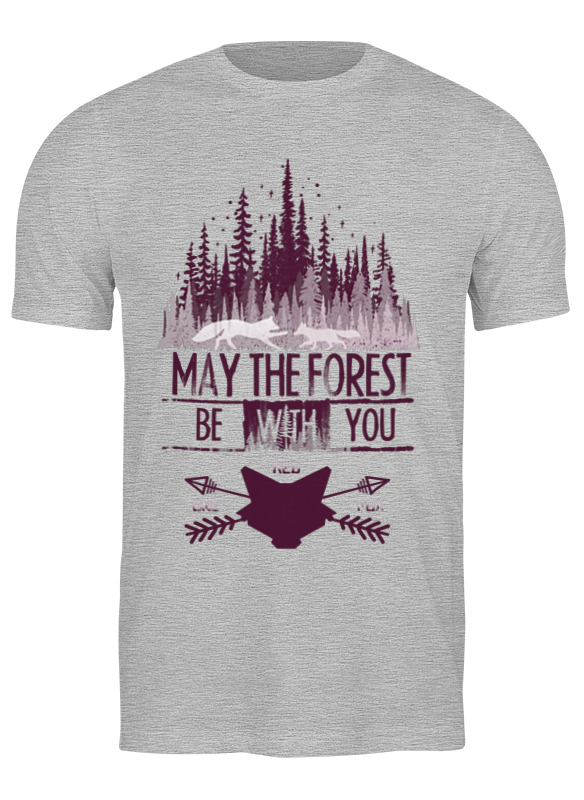 

Футболка мужская Printio Fox here серая 3XL, Серый, Fox here