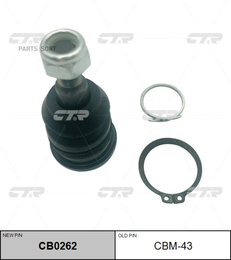 

Опора шаровая MITSUBISHI 19- нижн. CTR CB0262