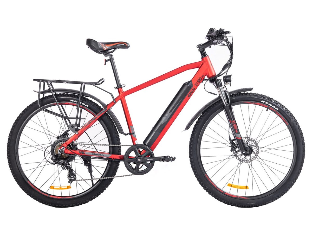 Электровелосипед Eltreco XT 850 Pro 27,5' 2023, рама 18', красно-черный