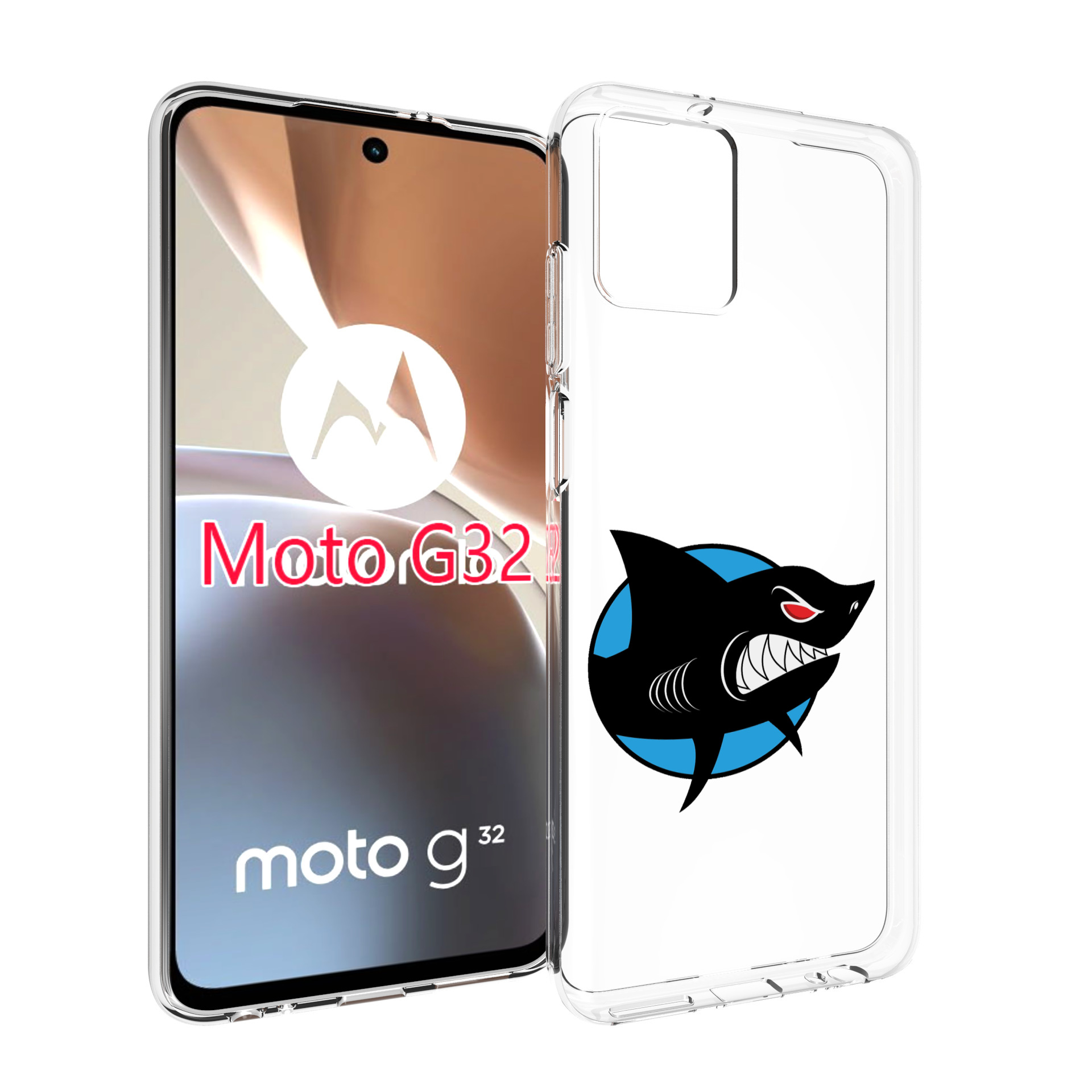 

Чехол MyPads Злая-акула для Motorola Moto G32, Прозрачный, Tocco