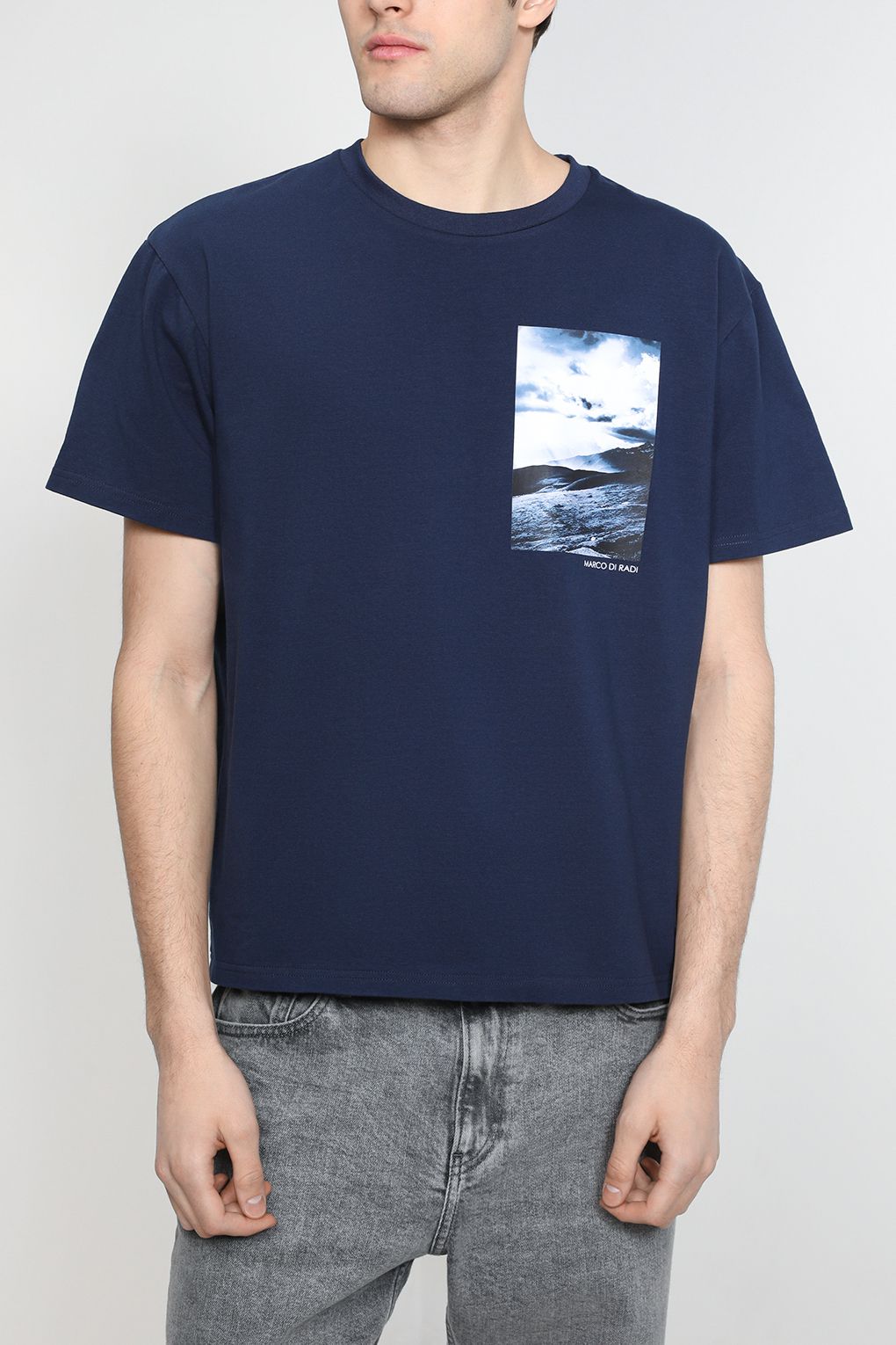 

Футболка мужская MARCO DI RADI MDR230112183-005 синяя 2XL, Синий, MDR230112183-005