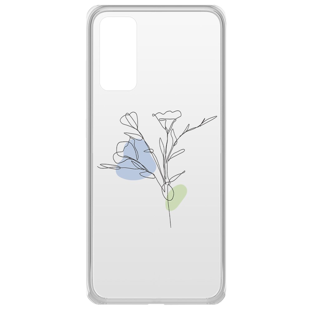 

Чехол-накладка Krutoff Clear Case Эустома для Samsung Galaxy S20