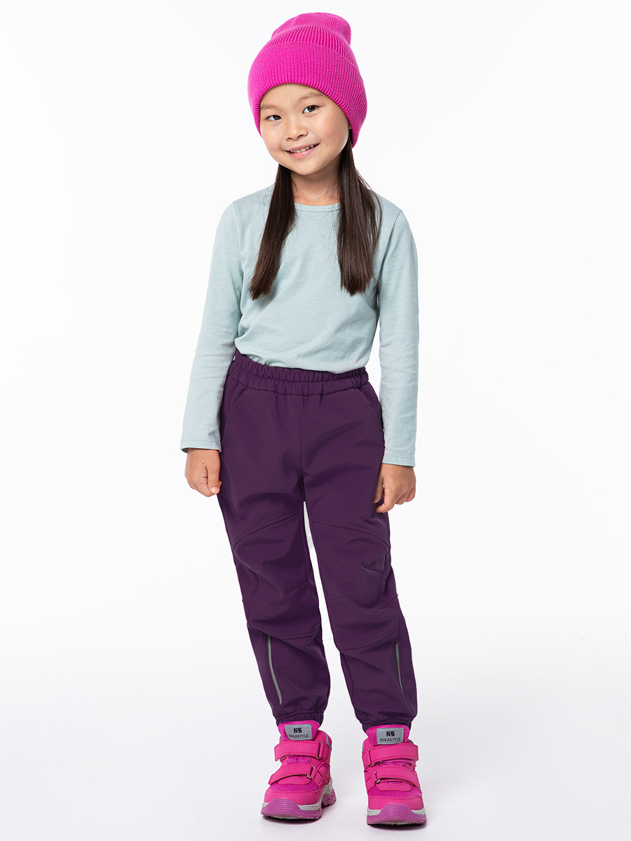 

Брюки детские NIKASTYLE 2л9524, вишня, 128, Бордовый, 2л9524