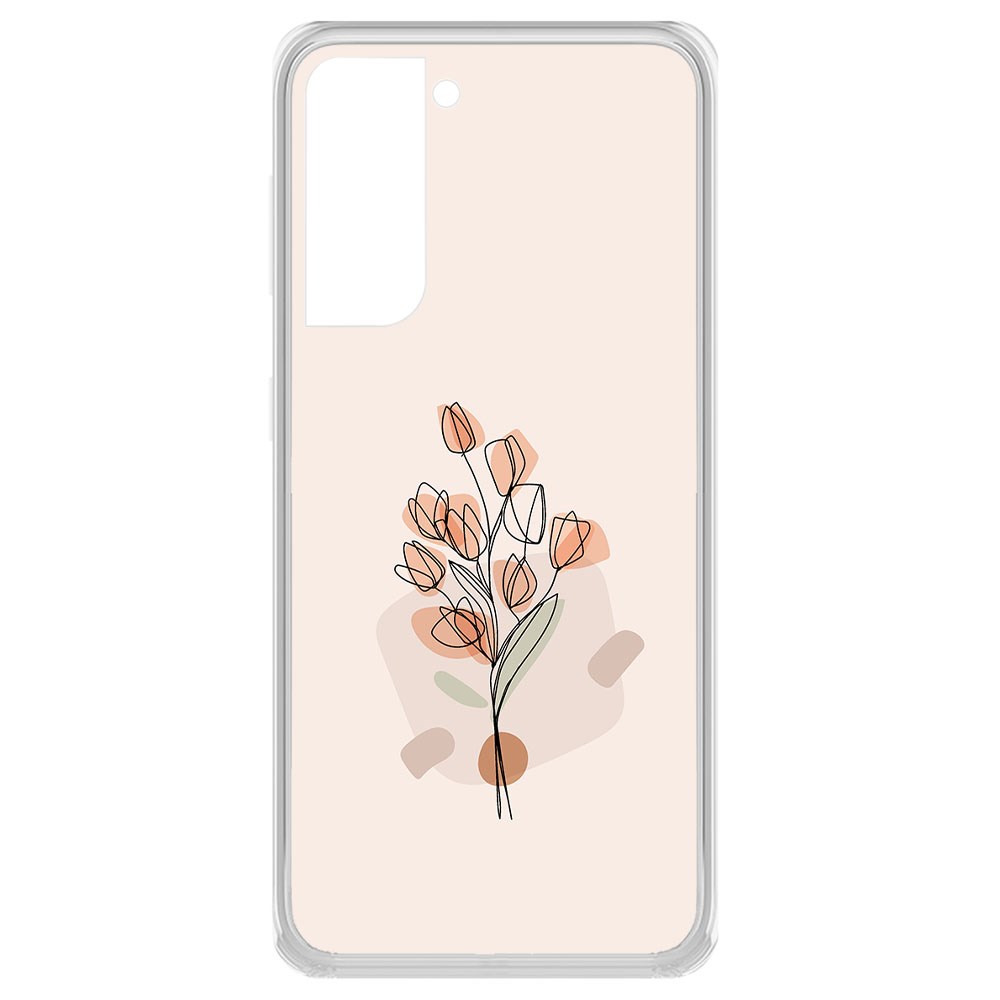 

Чехол-накладка Krutoff Clear Case Букет тюльпанов для Samsung Galaxy S21 (G991), Прозрачный