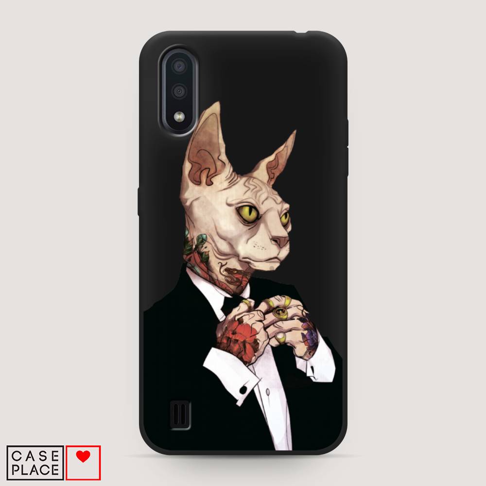 

Чехол Awog на Samsung Galaxy A01 "Татуированный сфинкс", Разноцветный, 29552-1
