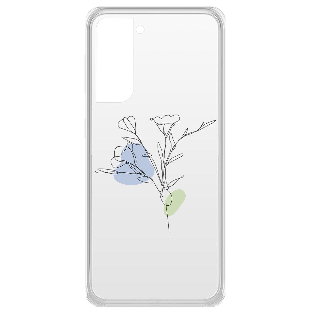 

Чехол-накладка Krutoff Clear Case Эустома для Samsung Galaxy S21 (G991), Прозрачный