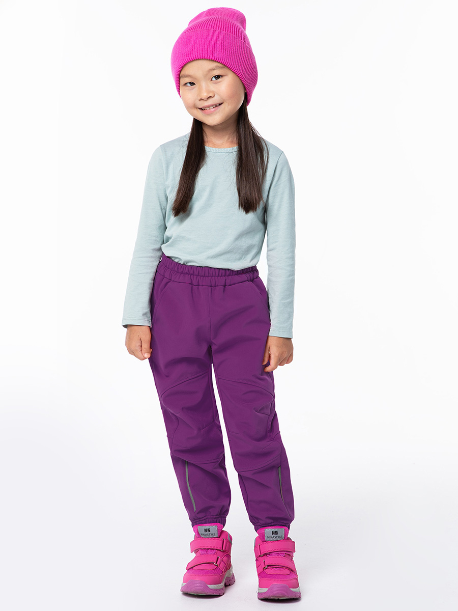 

Брюки детские NIKASTYLE 2л9524, виноград, 134, Бордовый, 2л9524