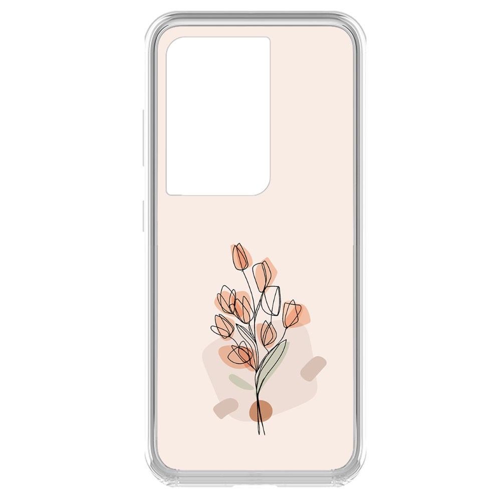 

Чехол-накладка Krutoff Clear Case Букет тюльпанов для Samsung Galaxy S21 Ultra (G998)