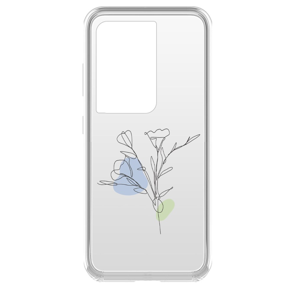 

Чехол-накладка Krutoff Clear Case Эустома для Samsung Galaxy S21 Ultra (G998)
