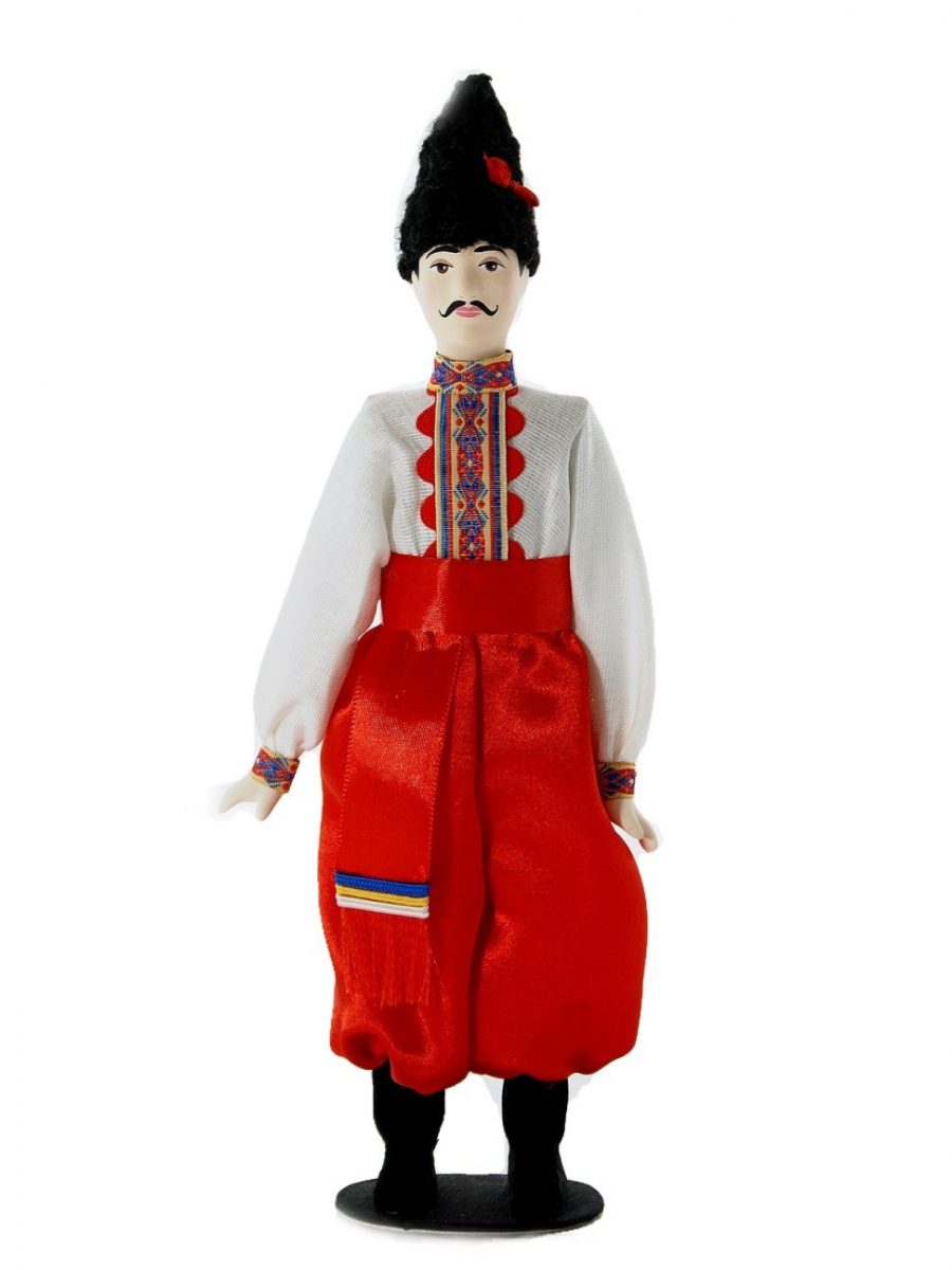 

Кукла коллекционная фарфоровая в Украинском мужском костюме К.19-н. 20 в.