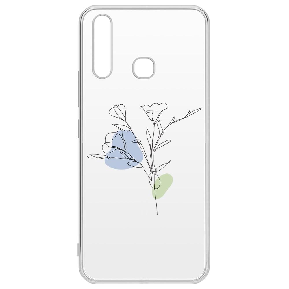 

Чехол-накладка Krutoff Clear Case Эустома для Vivo Y19