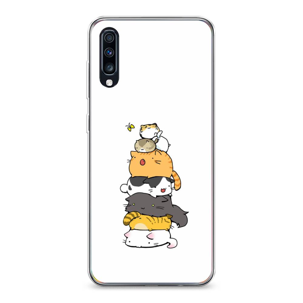 

Чехол Awog на Samsung Galaxy A70 "Бутерброд из котиков", Разноцветный, 28150-10