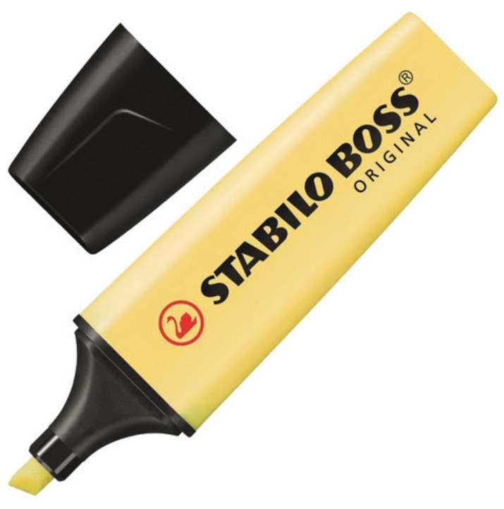 

Текстовыделитель. Stabilo. Boss Original Pastel. Ванильный, Желтый