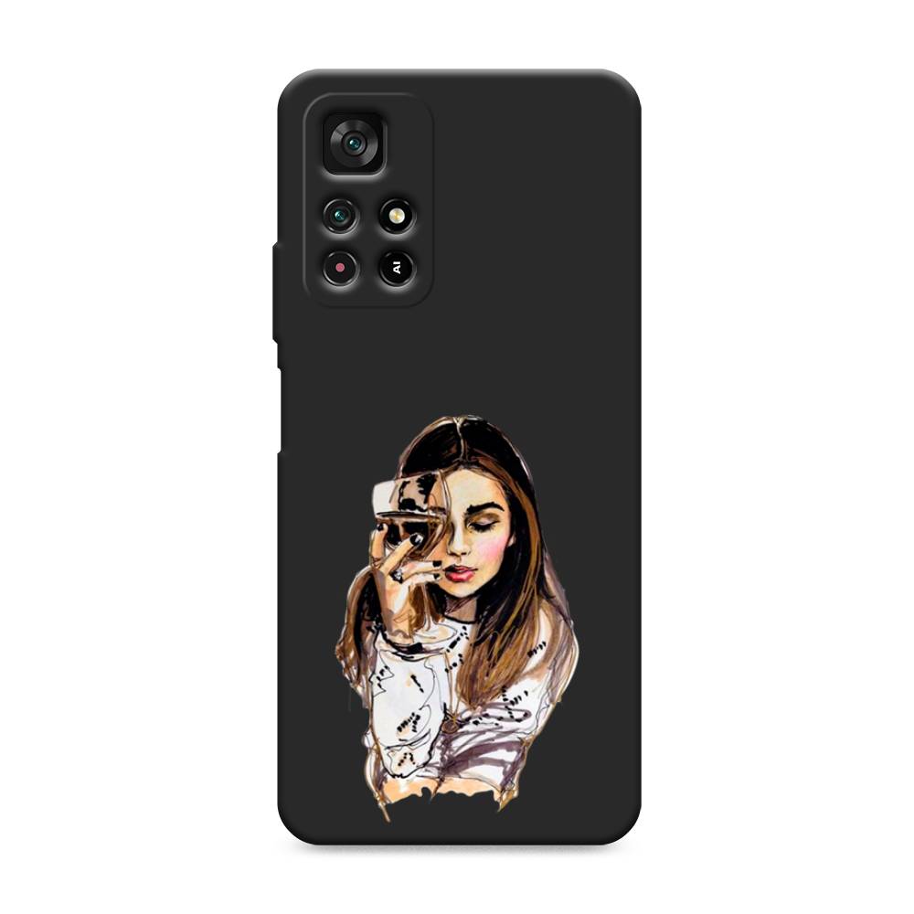 

Чехол Awog на Poco M4 Pro 5G/Redmi Note 11S 5G "Девушка с бокалом", Разноцветный, 311852-1