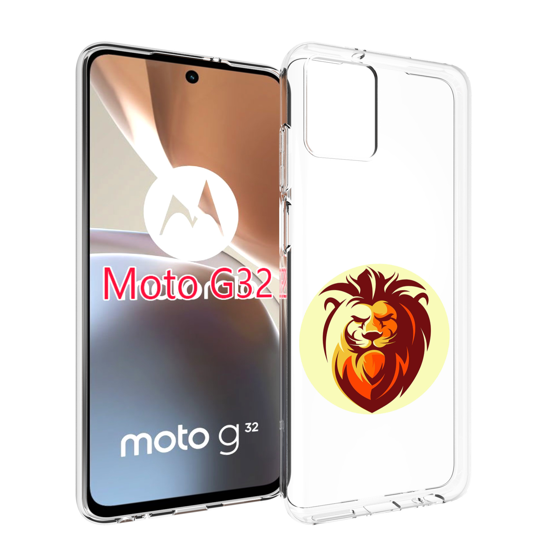 

Чехол MyPads Картинка-Лев для Motorola Moto G32, Прозрачный, Tocco