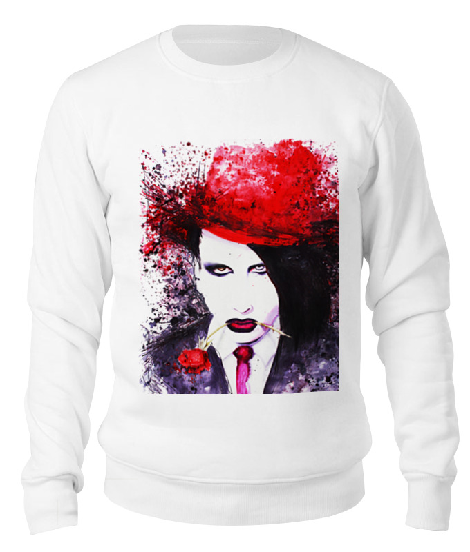 

Свитшот унисекс Printio Marilyn manson белый S, Marilyn manson