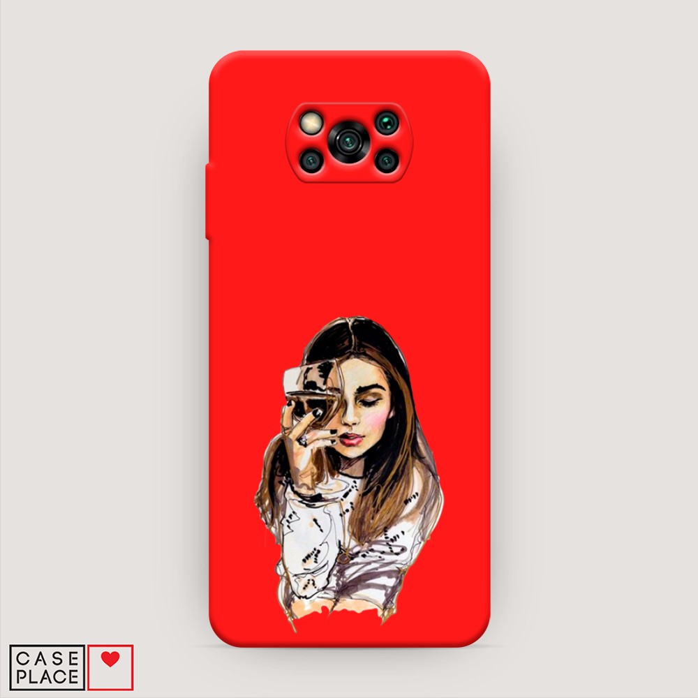 

Чехол Awog на Poco X3/X3 Pro "Девушка с бокалом", Разноцветный, 310653-1