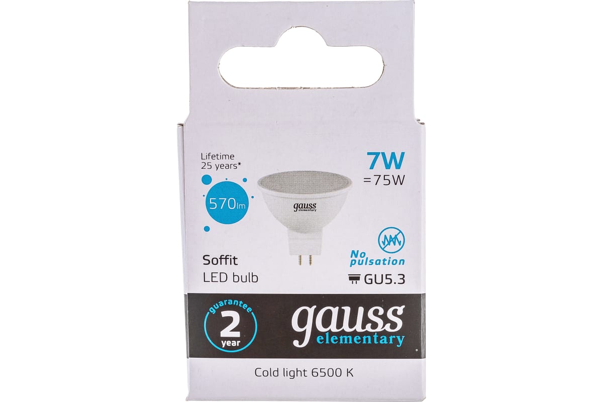 

Упаковка ламп LED GAUSS GU5.3, спот, 7Вт, MR16, 10 шт. 13537, Упаковка ламп LED GAUSS GU5.3, спот, 7Вт, MR16, 10 шт. [13537]