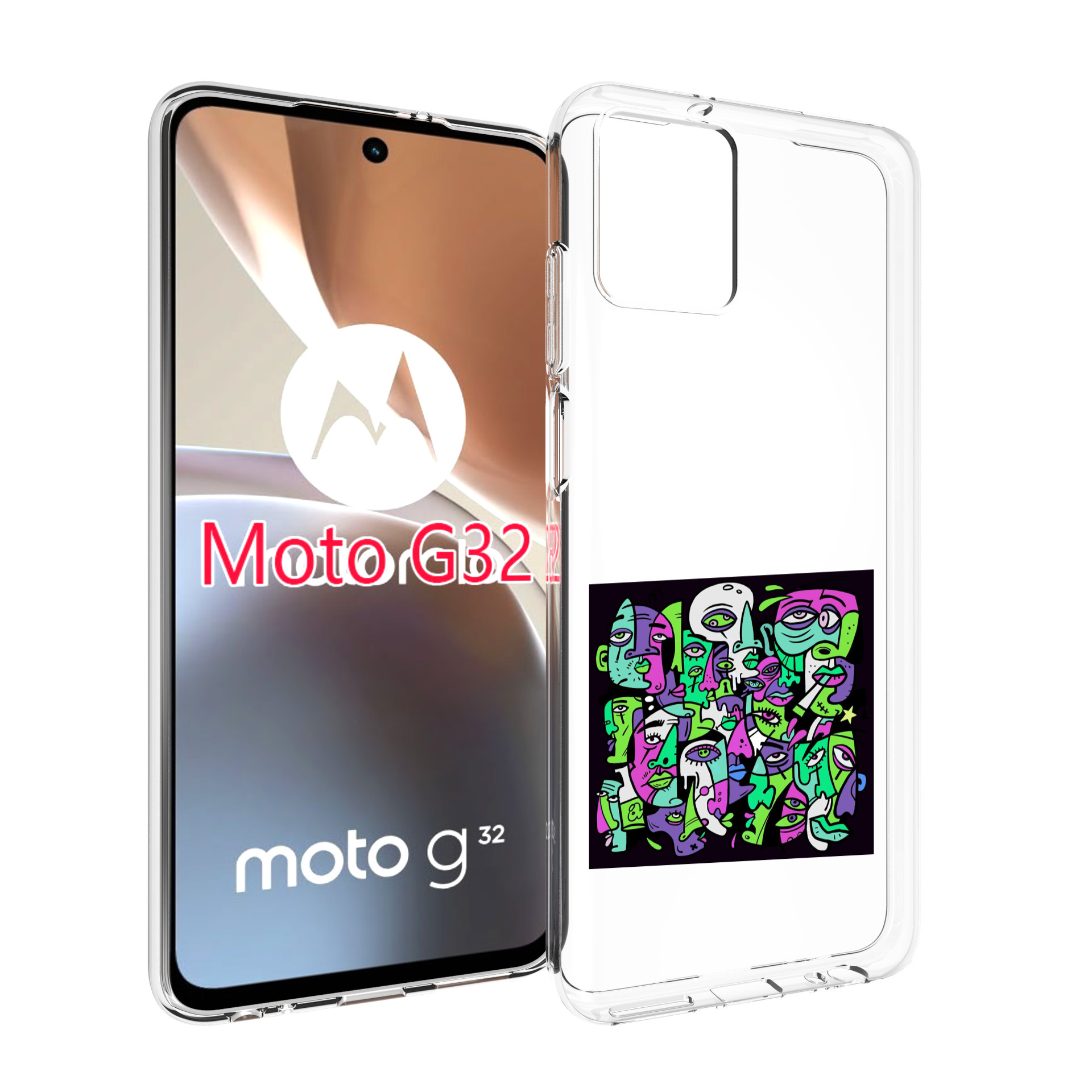 

Чехол MyPads Кривой эфир ATL для Motorola Moto G32, Прозрачный, Tocco