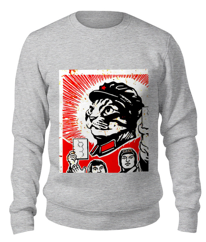 

Свитшот унисекс Printio Meow серый L, Meow