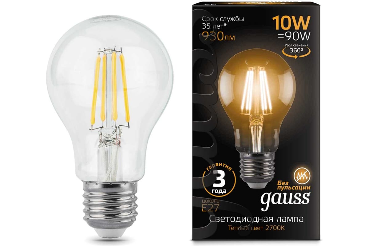 

Упаковка ламп филаментная GAUSS E27, шар, 10Вт, 10 шт. 102802110, Упаковка ламп филаментная GAUSS E27, шар, 10Вт, 10 шт. [102802110]