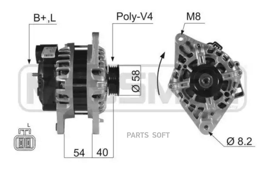 

210022_генератор 90a 12v Hyundai Accent/Lantra/Coupe 1.5-2.0i 95> Era арт. 210022