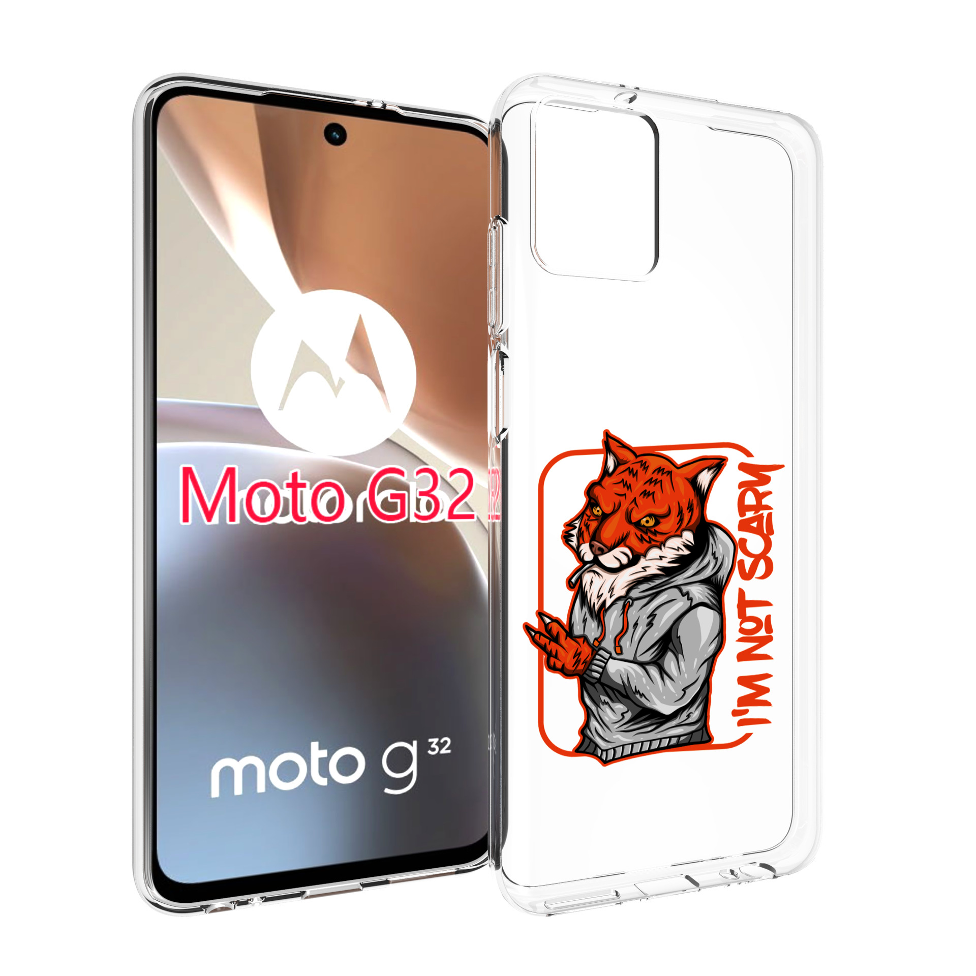 

Чехол MyPads Лис для Motorola Moto G32, Прозрачный, Tocco