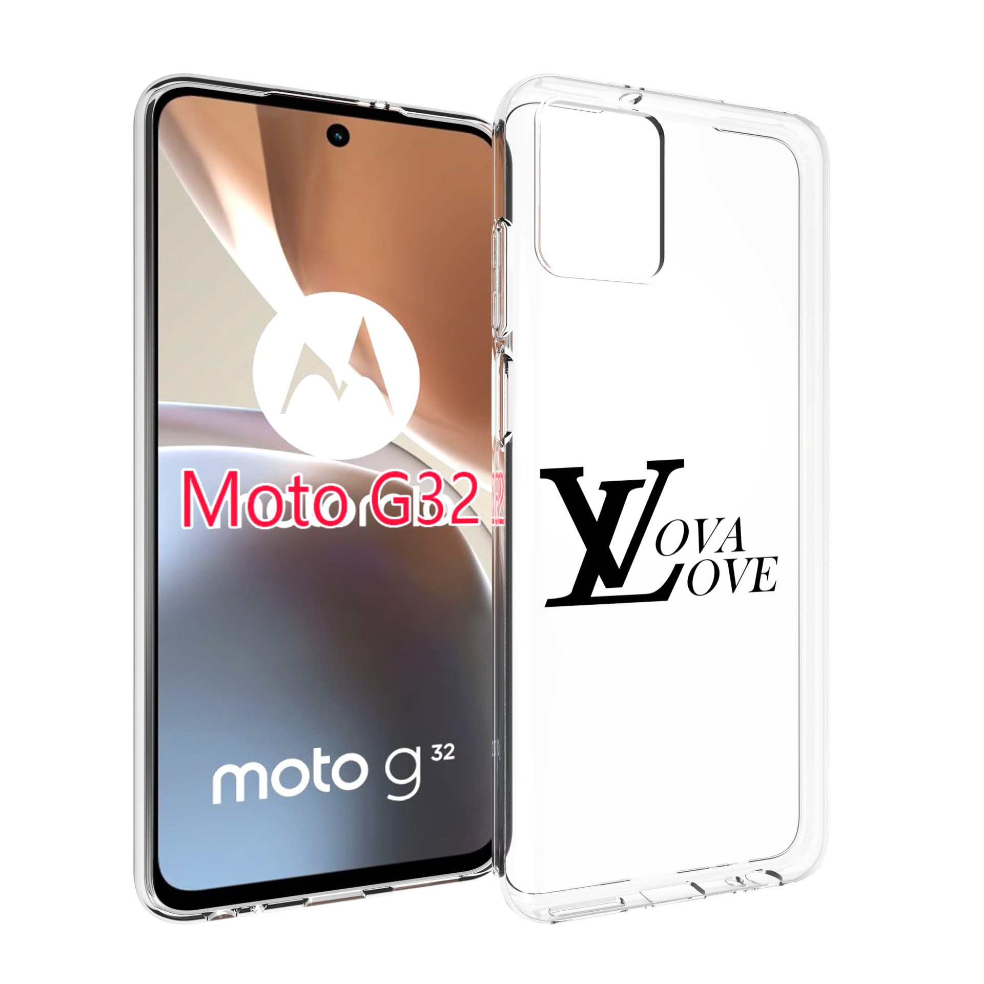 

Чехол MyPads Лова-лове для Motorola Moto G32, Прозрачный, Tocco