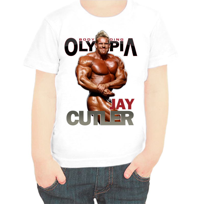 

Футболка мальчику белая 24 р-р bodibilding olimpia jay cutler, Белый, fdm_jay_catler