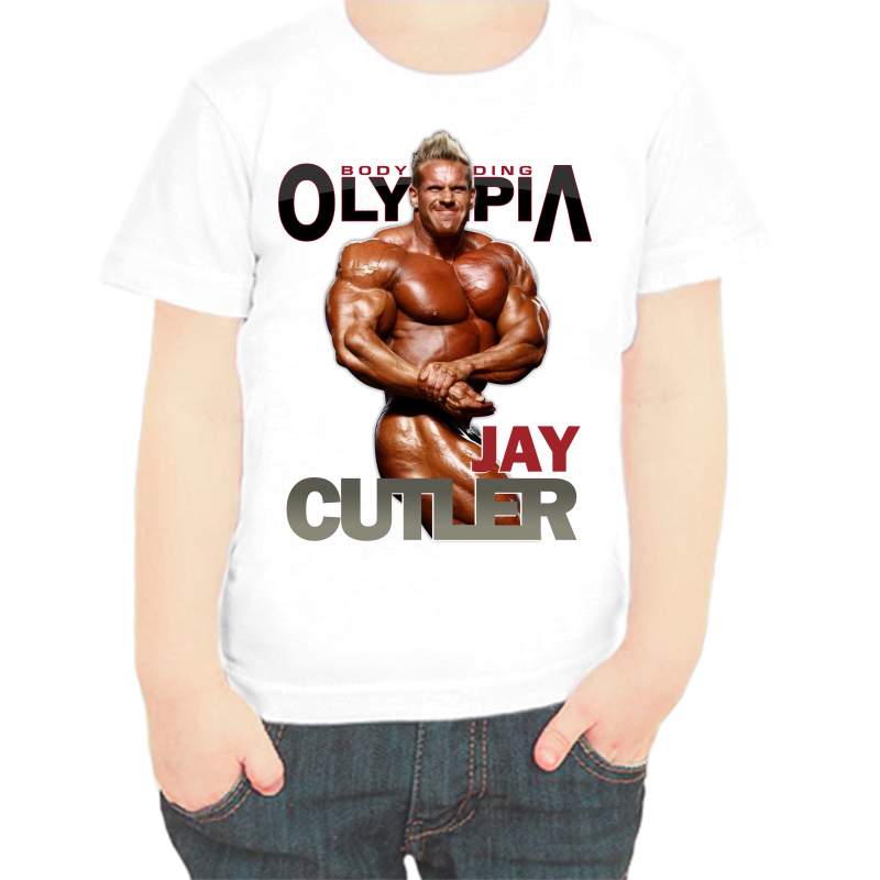 

Футболка мальчику белая 32 р-р bodibilding olimpia jay cutler, Белый, fdm_jay_catler