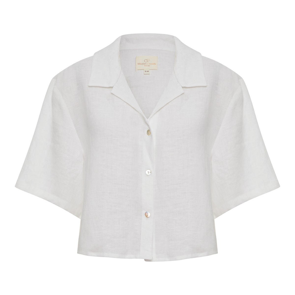 

Рубашка женская Muslin Clouds 56506 белая M/L, Белый, 56506