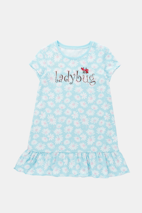 

Трикотажная свободная ночная сорочка Ennergiia 21-14084ПП-Э Голубой 134, 21-14084ПП-Э