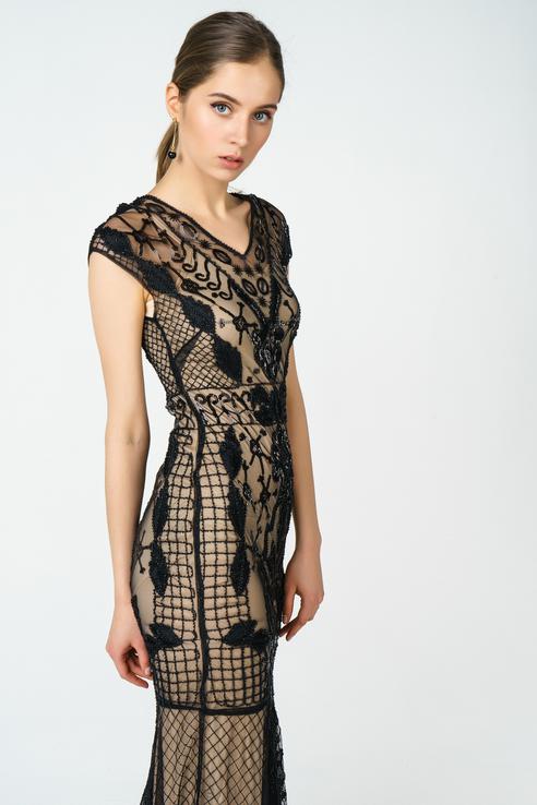 фото Вечернее платье женское jan steen l5697-30v черное xs