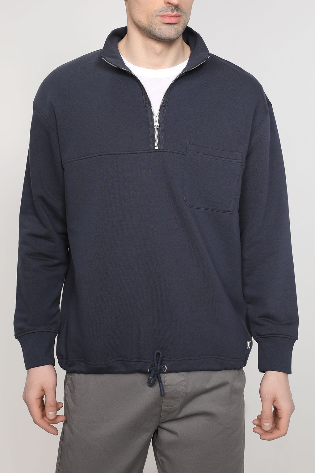 

Толстовка мужская MARCO DI RADI MDR230111243-205 синяя 2XL, Синий, MDR230111243-205