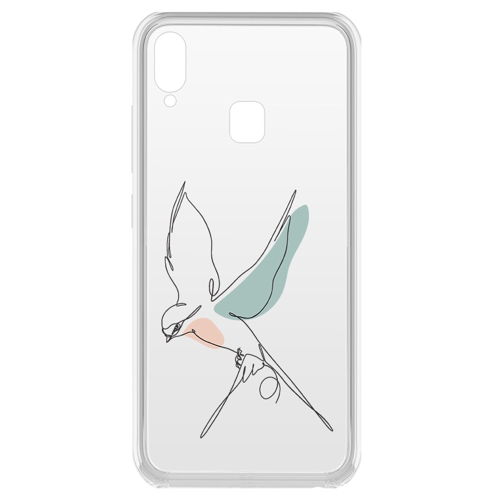 фото Чехол-накладка krutoff clear case полет для vivo y91i