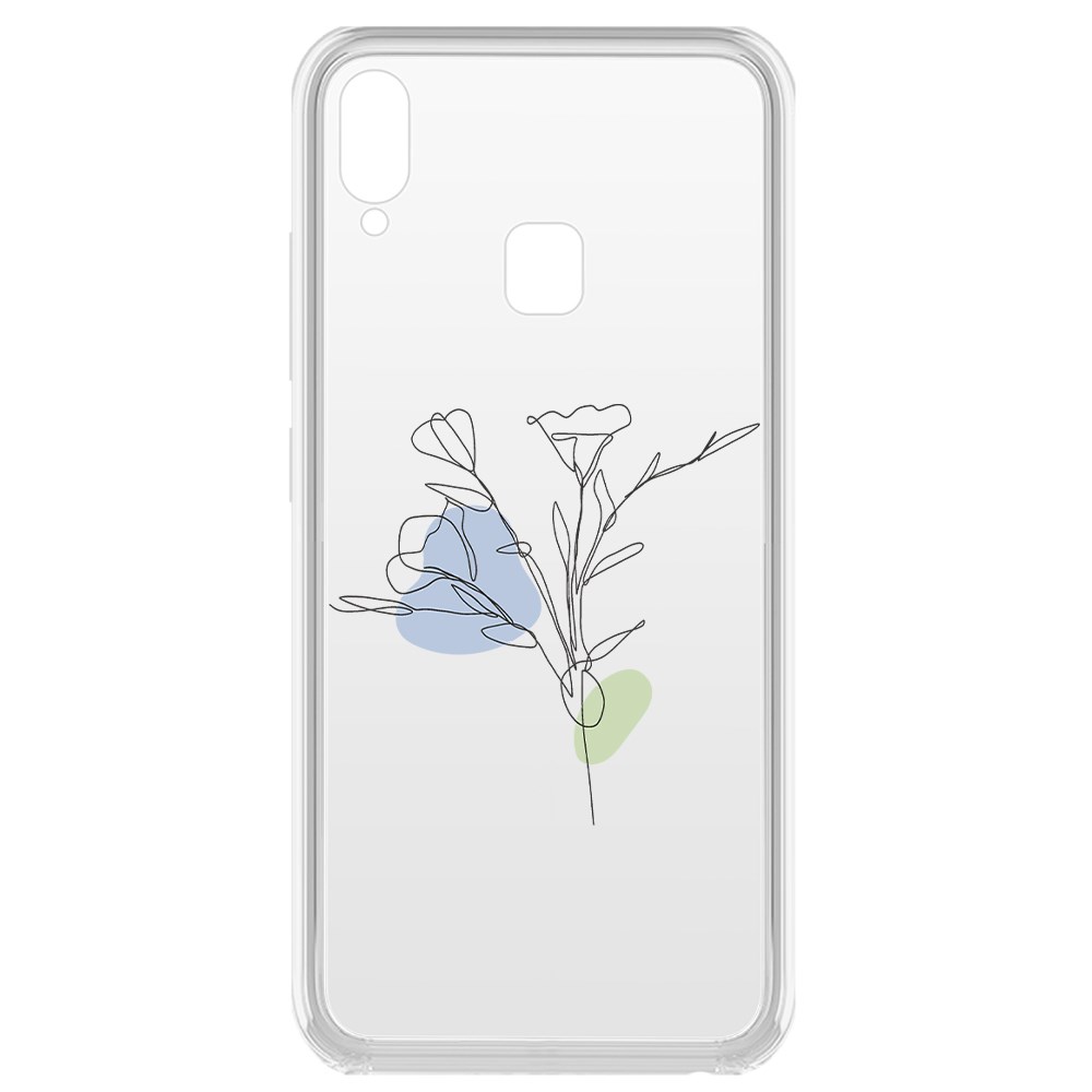 

Чехол-накладка Krutoff Clear Case Эустома для Vivo Y91i, Прозрачный