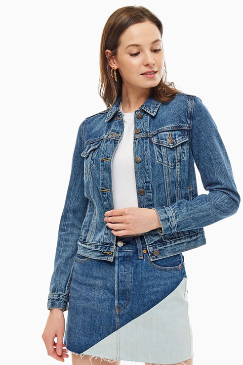 фото Джинсовая куртка женская levi's 2994500630 голубая 40