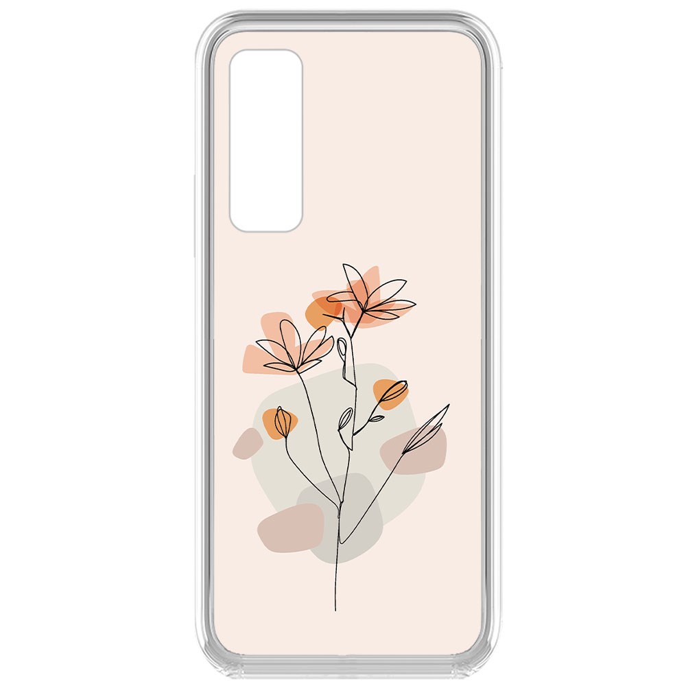 

Чехол-накладка Krutoff Clear Case Ромашки для Vivo Y31, Прозрачный