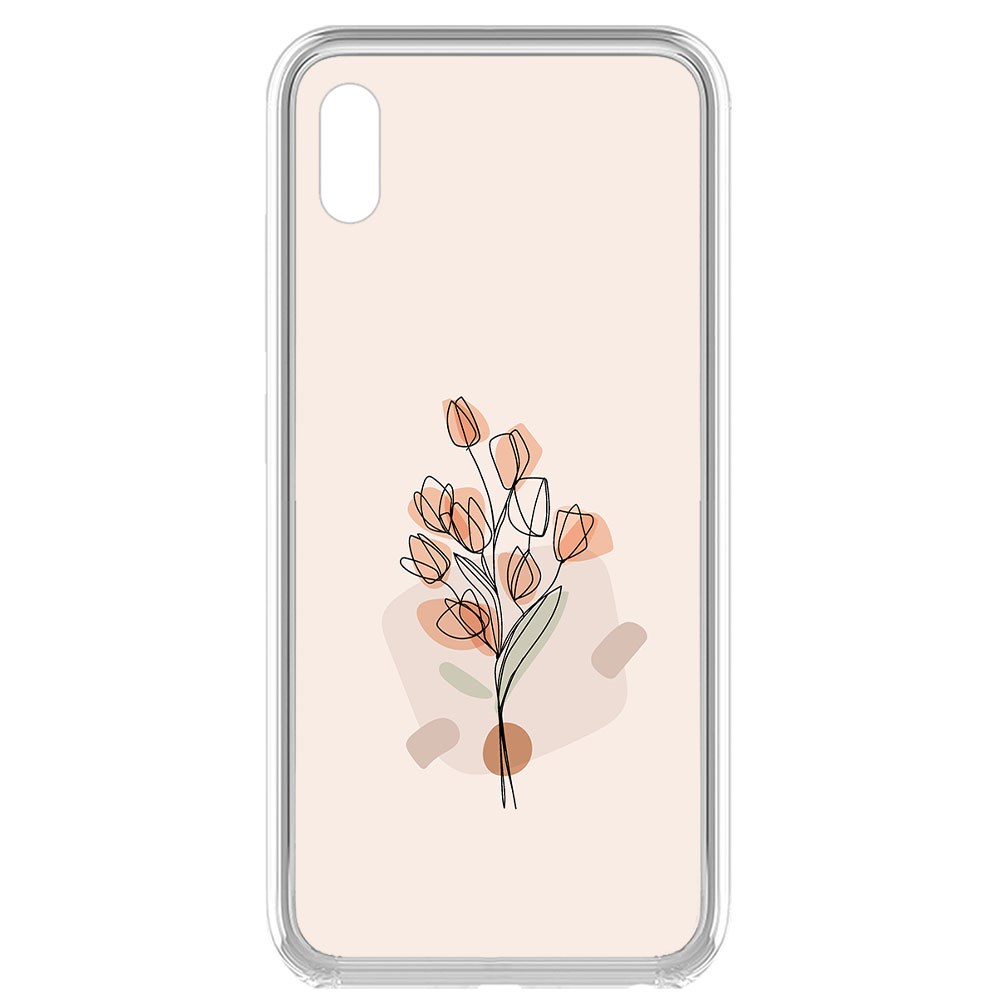 фото Чехол-накладка krutoff clear case букет тюльпанов для vivo y1s
