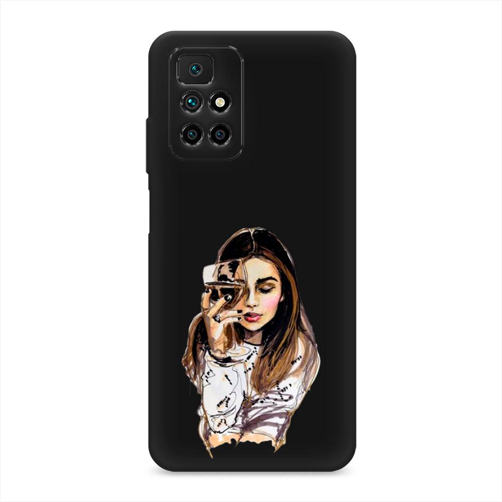 

Чехол Awog на Xiaomi Redmi 10 "Девушка с бокалом", Разноцветный, 311352-1